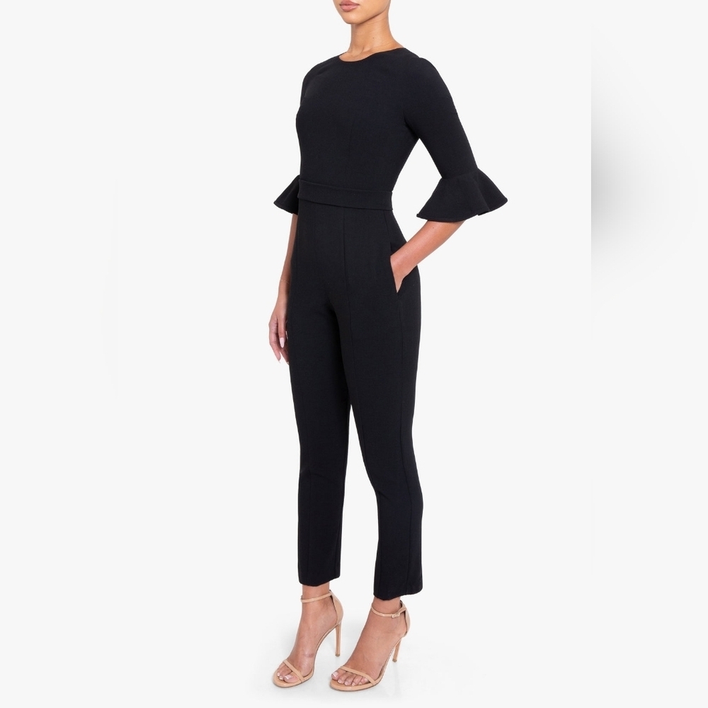 Like New Black Halo Brooklyn Jumpsuit - Size 4 - Picture 6 of 11